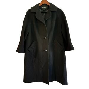 Vintage 1960s Cashmere Coat Trenwith’s Santa Barbara Boxy Union Made Black